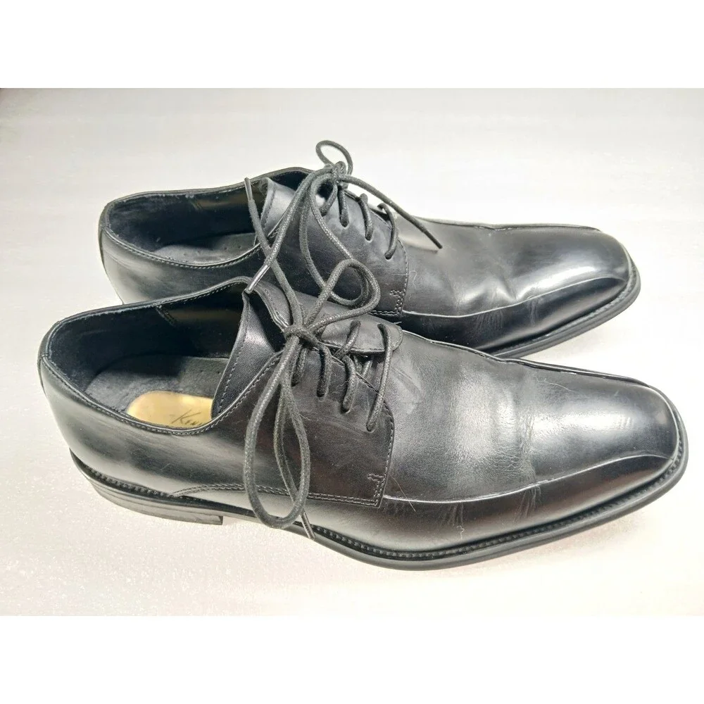 Kenneth Cole Men’s Black Leather Shoes Sz 8 – Silver Tech Comfort